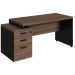 Mesa Diretor Web40 c/ Vidro 1,92 x 1,60 c/3gv - Ameixa/Preto