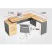 Mesa Diretor Web40 com Vidro 1,72m c/ 3 Gav. - Calvi / Preto