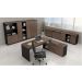 Mesa Escritório Web40 1,90 X 1,60 c/ Balcão Ameixa / Preto