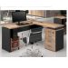 Mesa Escritório em L Web30 1,50m c/ 04 Gavetas Calvi / Preto