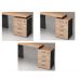 Mesa Escritório em L Web30 1,50m c/ 04 Gavetas Calvi / Preto
