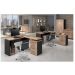 Mesa Escritório em L Web30 1,50m c/ 04 Gavetas Calvi / Preto