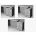 Mesa Escritório em L Web30 1,50x1,50 4 Gavetas Marsala/Preto