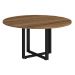 Mesa Reunião redonda Web25 1,20x1,20 Pé Quadro Nogal / Preto