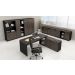 Mesa em L Web40 1,90 X 1,60 40mm com Armário - Marsala/Preto