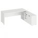 Mesa p/ Escritório em L 1,90m Web40 c/ Armário Branco/Branco