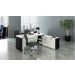 Mesa p/ Escritório em L 1,90m Web40 c/ Armário Branco/Preto