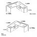 Mesa para Escritório  L Web40 1,90 X 1,60 - Marsala / Preto