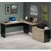 Mesa para Escritório Web30 1,20x2,32 c/ Armário Calvi/Preto