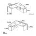 Mesa para Escritório em L 1,70 Web40 c/ Balcão Branco/Preto