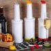 6 Garrafas Store'n Pour 1L Brancas Mixologista Armazenar e Servir Caldas Drinks