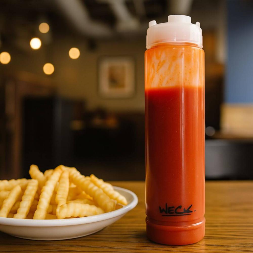 Bisnaga Invertida 710ml Molhos Weck Ketchup Maionese Profiss