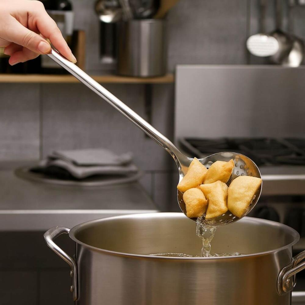 Espumadeira Profissional 49cm Inox Weck Cozinha Cabo Longo
