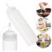 Kit 12 Bisnagas Graduadas Flexíveis 800ml Mixologista Caldas Drinks Transparente