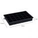 Kit 2 Formas De Gelo Silicone 24 Cubos 19,5x12,5x3cm Preto Weck Retangular Maleável Refrigeradores