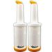 Kit 2 Garrafas Store'n Pour 1 Litro Laranja Para Caldas Licores Drink Bar Coquetelaria
