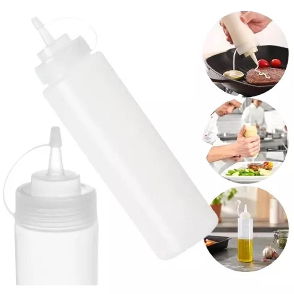 Kit 24 Bisnagas Graduada Weck 800ml Bartender Molhos Cozinha Profissional