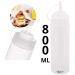 Kit 24 Bisnagas Graduada Weck 800ml Bartender Molhos Cozinha Profissional