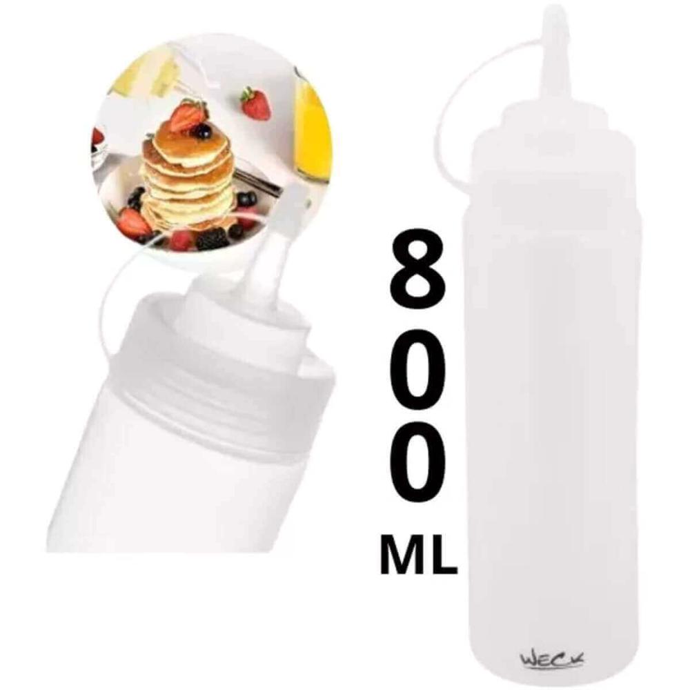 Kit 24 Bisnagas Graduada Weck 800ml Bartender Molhos Cozinha Profissional