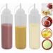 Kit 3 Bisnagas Plásticas 1L Flexíveis Weck para Molhos Caldas Maionese Transparente