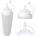 Kit 3 Bisnagas Plásticas 1L Flexíveis Weck para Molhos Caldas Maionese Transparente