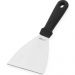 Kit 3 Espátulas Raspadoras 23x10cm Inox Chapa Cozinha Profissional Preta Lanche Weck
