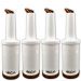 Kit 4 Garrafa Plástica Store'n Pour 1L  Marrom Weck Coquetelaria Bar Destilados
