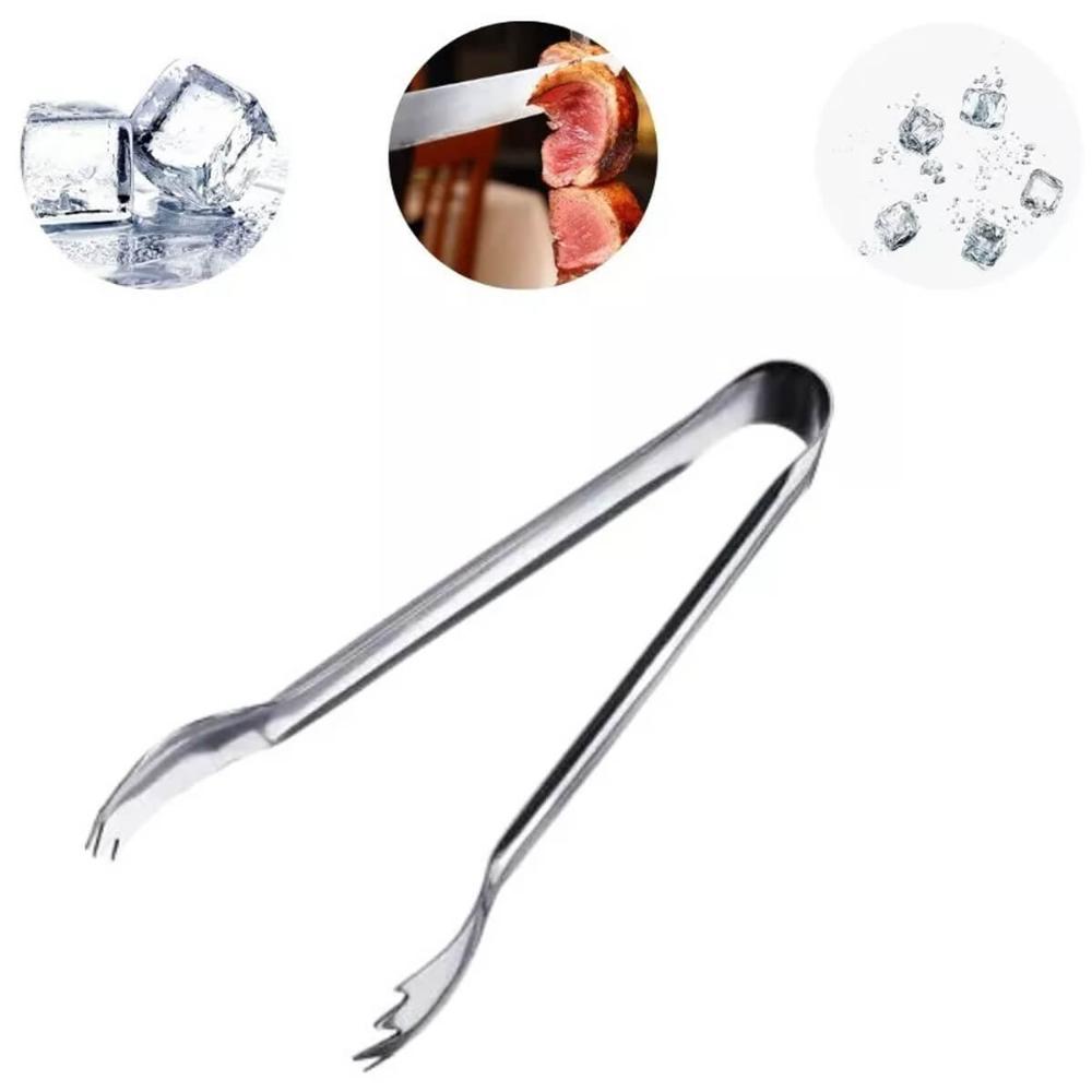 Kit 4 Pegador de Gelo Aço Inox Weck Multiuso 18cm Bar Bartender Drinks