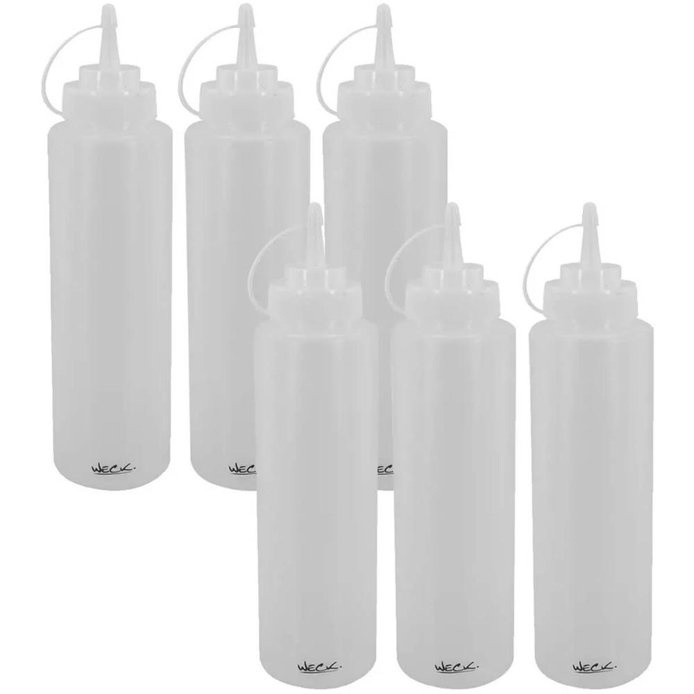 Kit 6 Bisnaga 1000ml Tubos para Maionese Lanchonete Restaurantes Food Trucks
