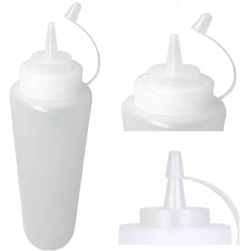 Kit 6 Bisnaga 1000ml Tubos para Maionese Lanchonete Restaurantes Food Trucks