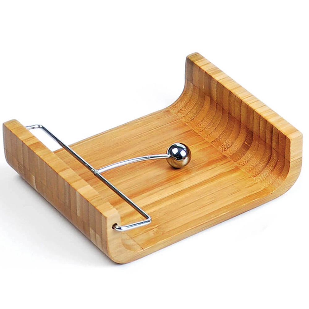 Kit 2 Porta Guardanapos de Bambu 20x17cm Suporte de Mesa par