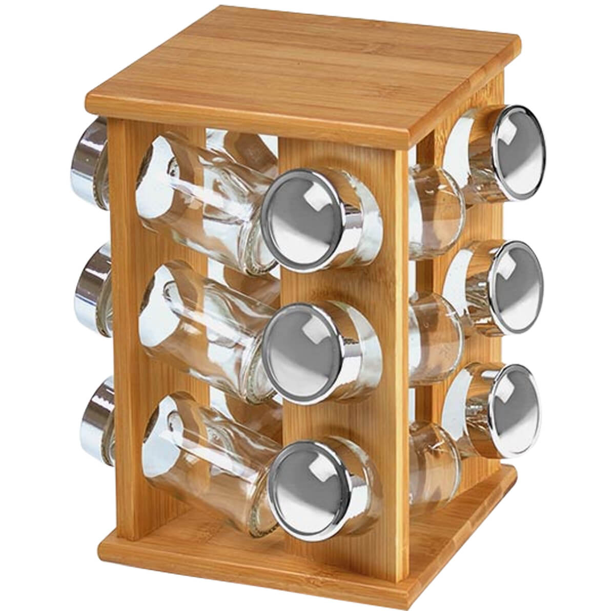 Porta Condimentos Bambu 13 peças Cozinha Comida Culinária