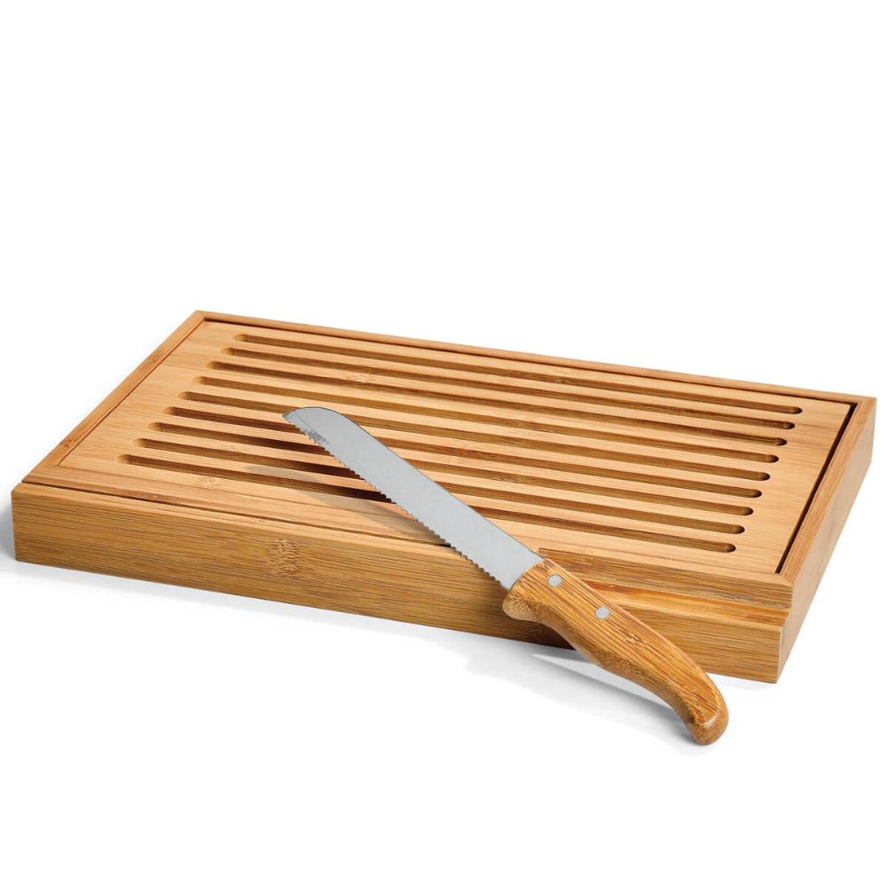 Tábua de Corte para Pão com Faca Verona Migalheira Cozinha