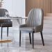 2 Cadeira De Jantar Dinner Confortavel Moderna Ergonomica Apoio De Braços Sala Jantar Cozinha Restaurante Escritorio Assento Encosto Confortável Com Estofamento Revestido Em Couro Sintético Cor: Cinza
