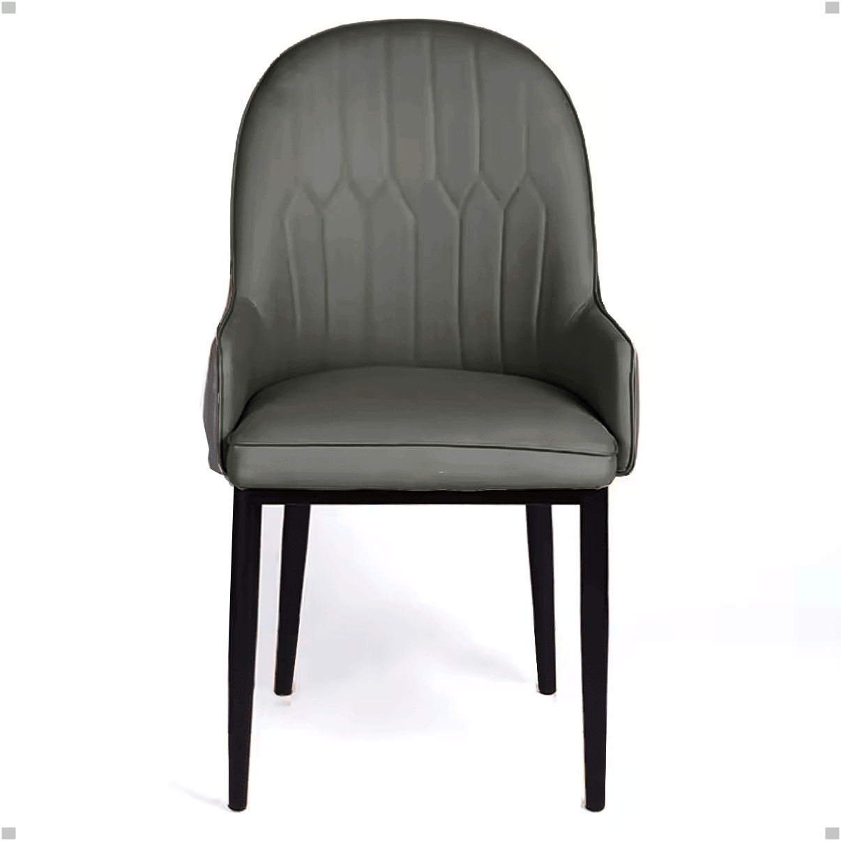 2 Cadeira De Jantar Dinner Confortavel Moderna Ergonomica Apoio De Braços Sala Jantar Cozinha Restaurante Escritorio Assento Encosto Confortável Com Estofamento Revestido Em Couro Sintético Cor: Cinza