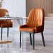 2 Cadeira De Jantar Dinner Confortavel Moderna Ergonomica Apoio De Braços Sala Jantar Cozinha Restaurante Escritorio Assento Encosto Confortável Com Estofamento Revestido Em Couro Sintético Cor: Marrom