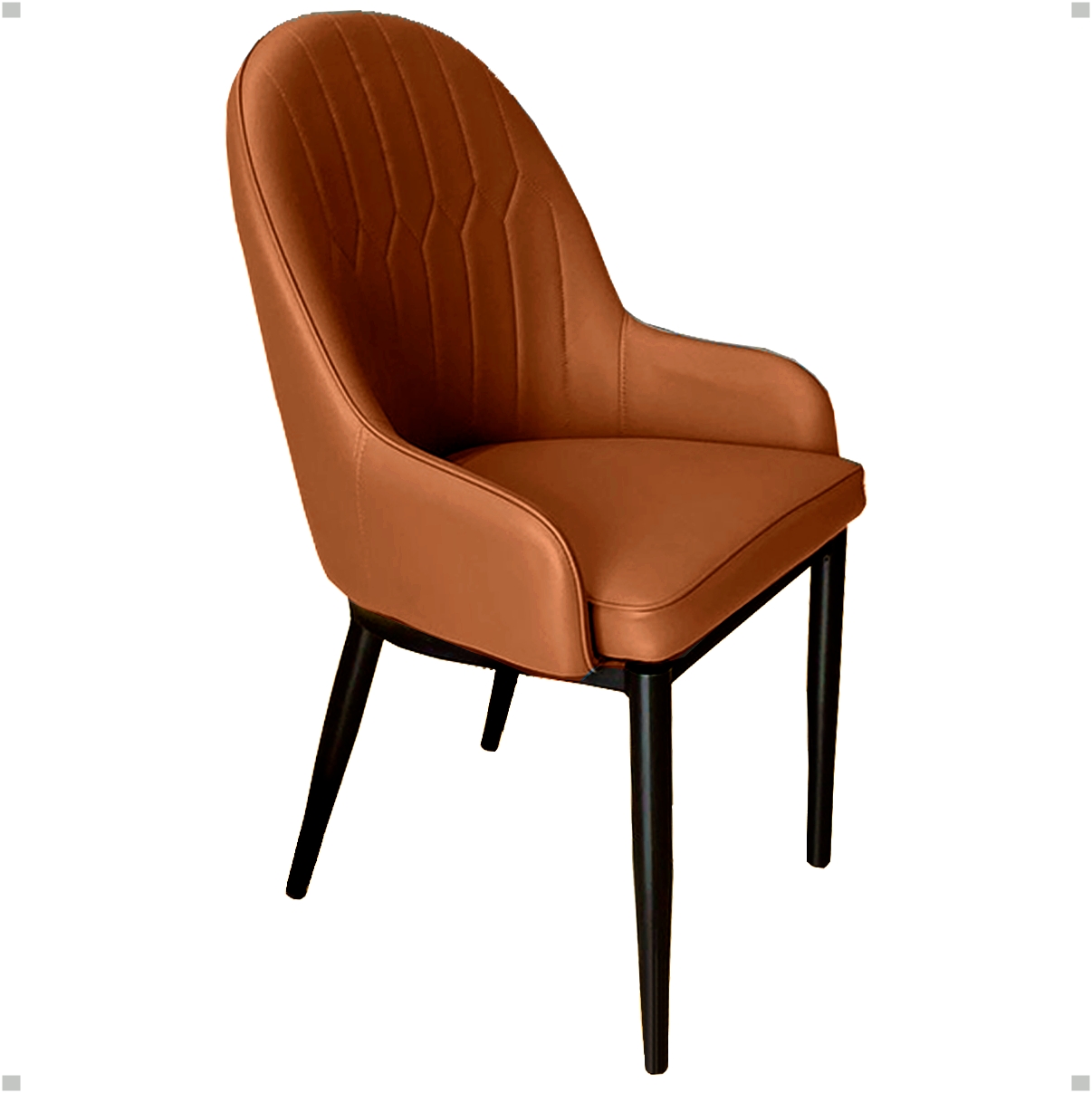 2 Cadeira De Jantar Dinner Confortavel Moderna Ergonomica Apoio De Braços Sala Jantar Cozinha Restaurante Escritorio Assento Encosto Confortável Com Estofamento Revestido Em Couro Sintético Cor: Marrom