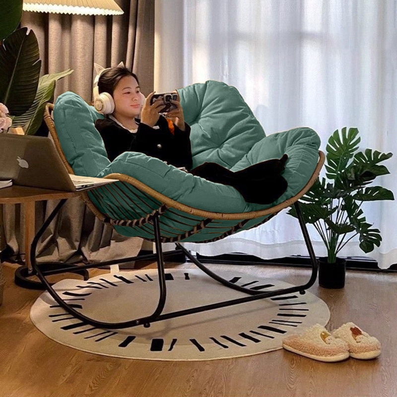Cadeira De Balanço Nut Chair White Arrow Sofá Espreguiçadeira Poltrona Sala Verde