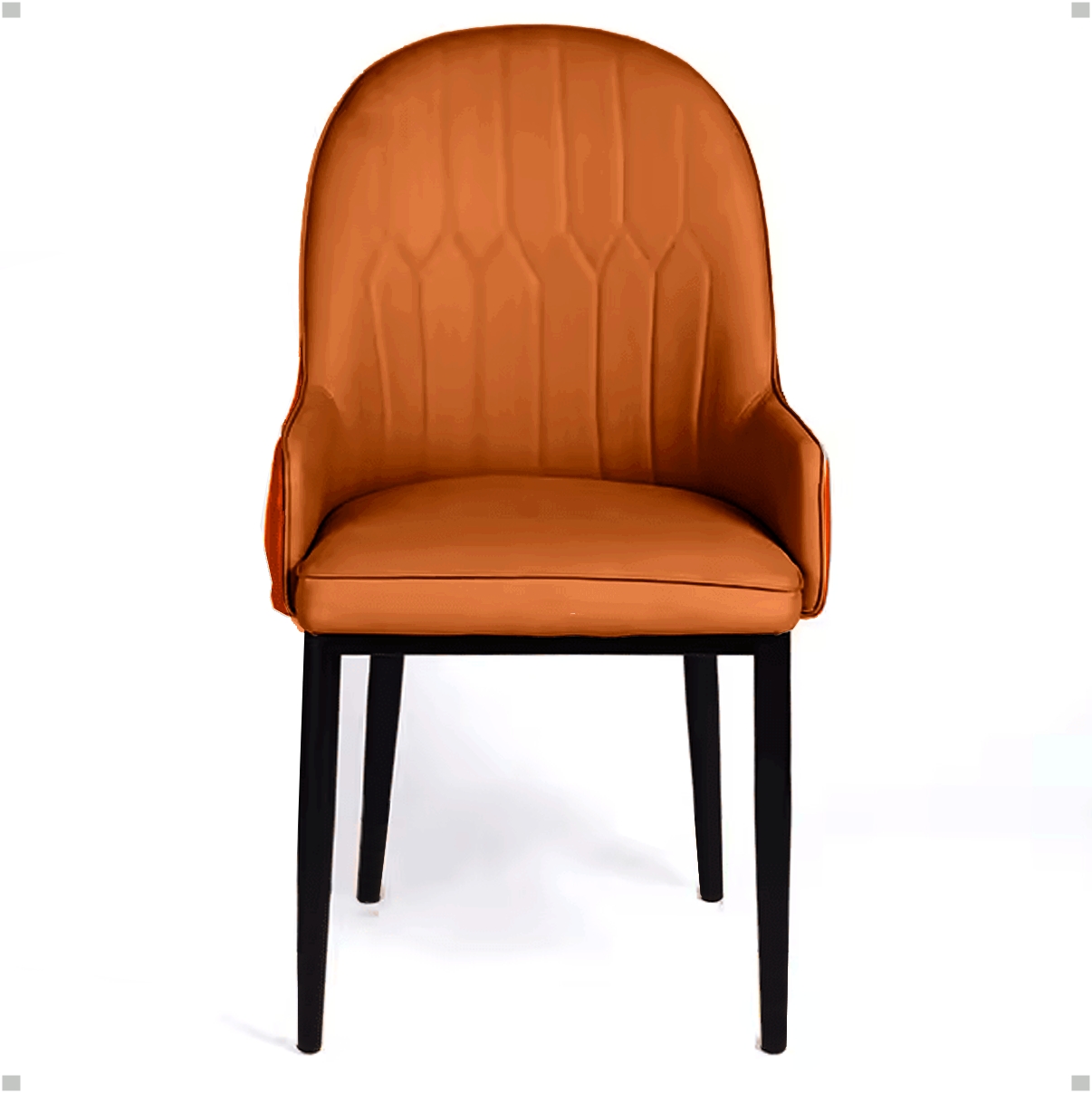 Cadeira De Jantar Dinner Confortavel Moderna Ergonomica Apoio De Braços Sala Jantar Cozinha Restaurante Escritorio Assento Encosto Confortável Com Estofamento Revestido Em Couro Sintético Cor: Marrom