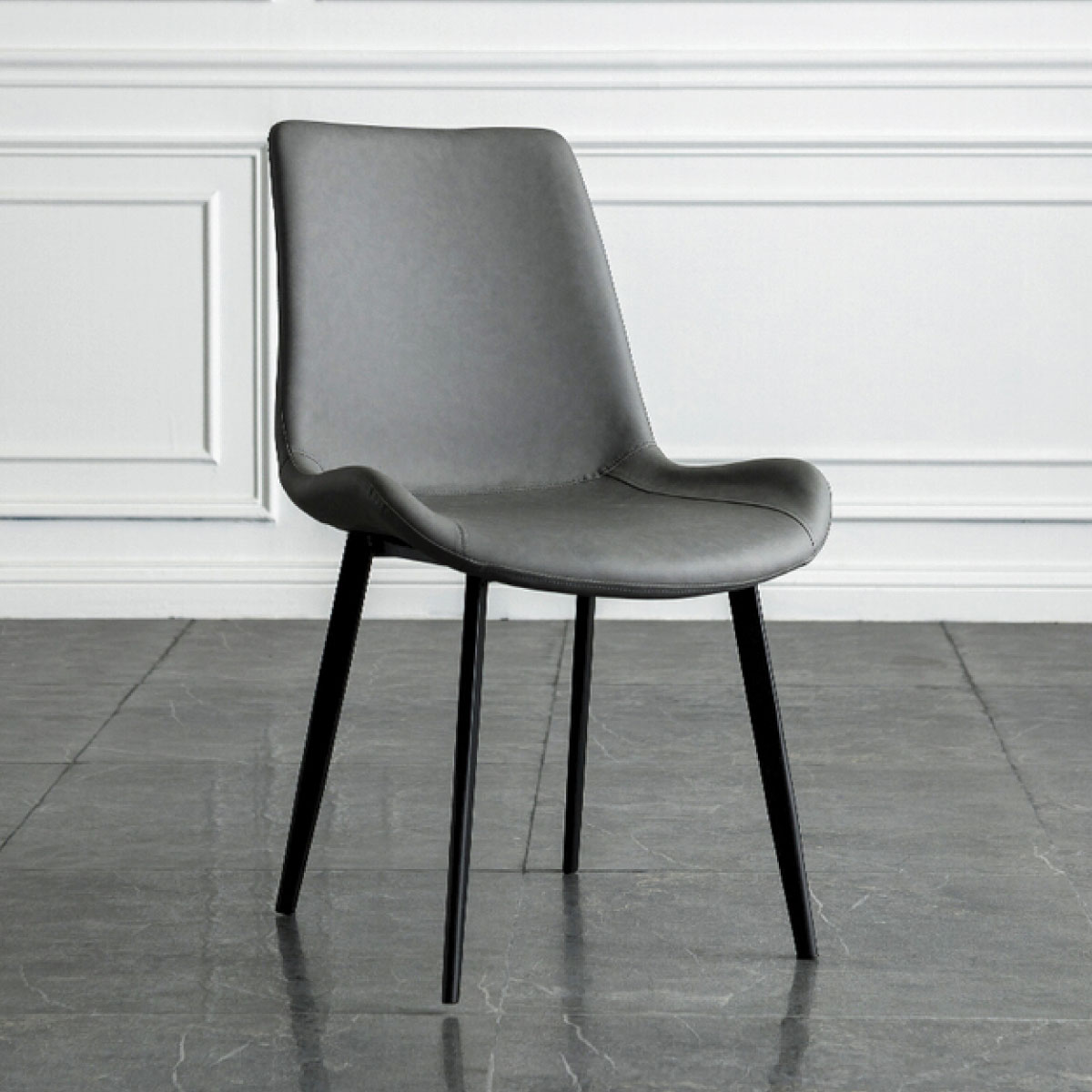 Cadeira de Jantar Basic White Arrow Cor: Cinza