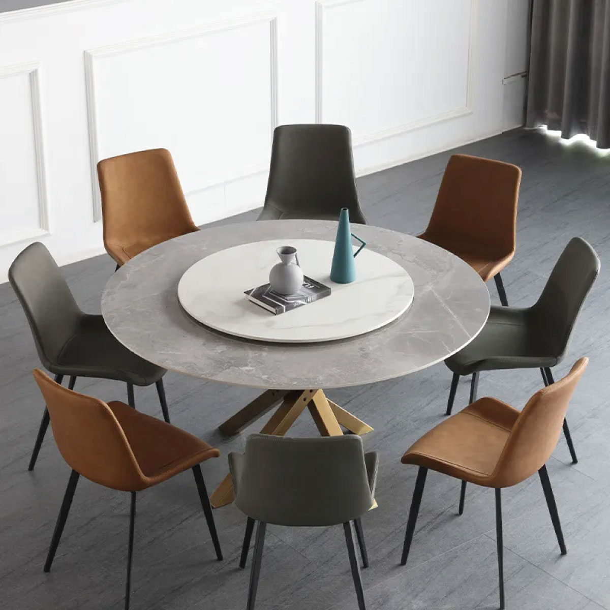 Cadeira de Jantar Basic White Arrow Cor: Marrom