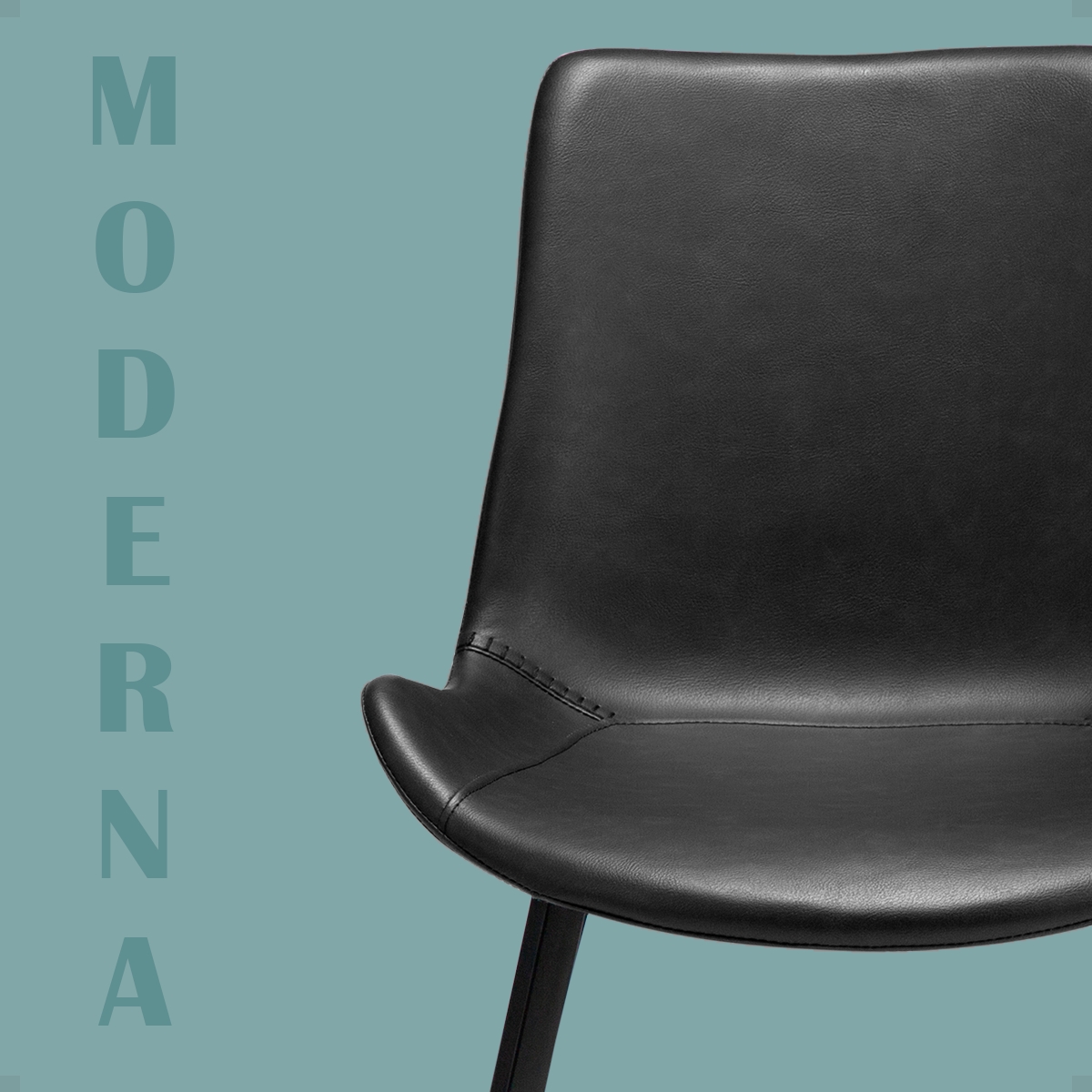 Cadeira de Jantar Basic White Arrow Cor: Preta