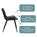 Cadeira de Jantar Basic White Arrow Cor: Preta
