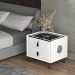 Mesa de Cabeceira Inteligente Branca Com Digital White Arrow
