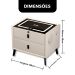 Mesa de Cabeceira Inteligente Branca Com Digital White Arrow