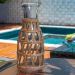 2 Garrafas de Vidro Wolff com Sisal 800ml para Água Suco Leite Decoradas Fibras Naturais