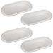 4 Travessas de Cristal Pearl Wolff 30x15x2cm Servir Salgados Doces Decorativas