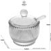 Açucareiro Wolff Pearl de Cristal com Colher 200ml Porta Açú