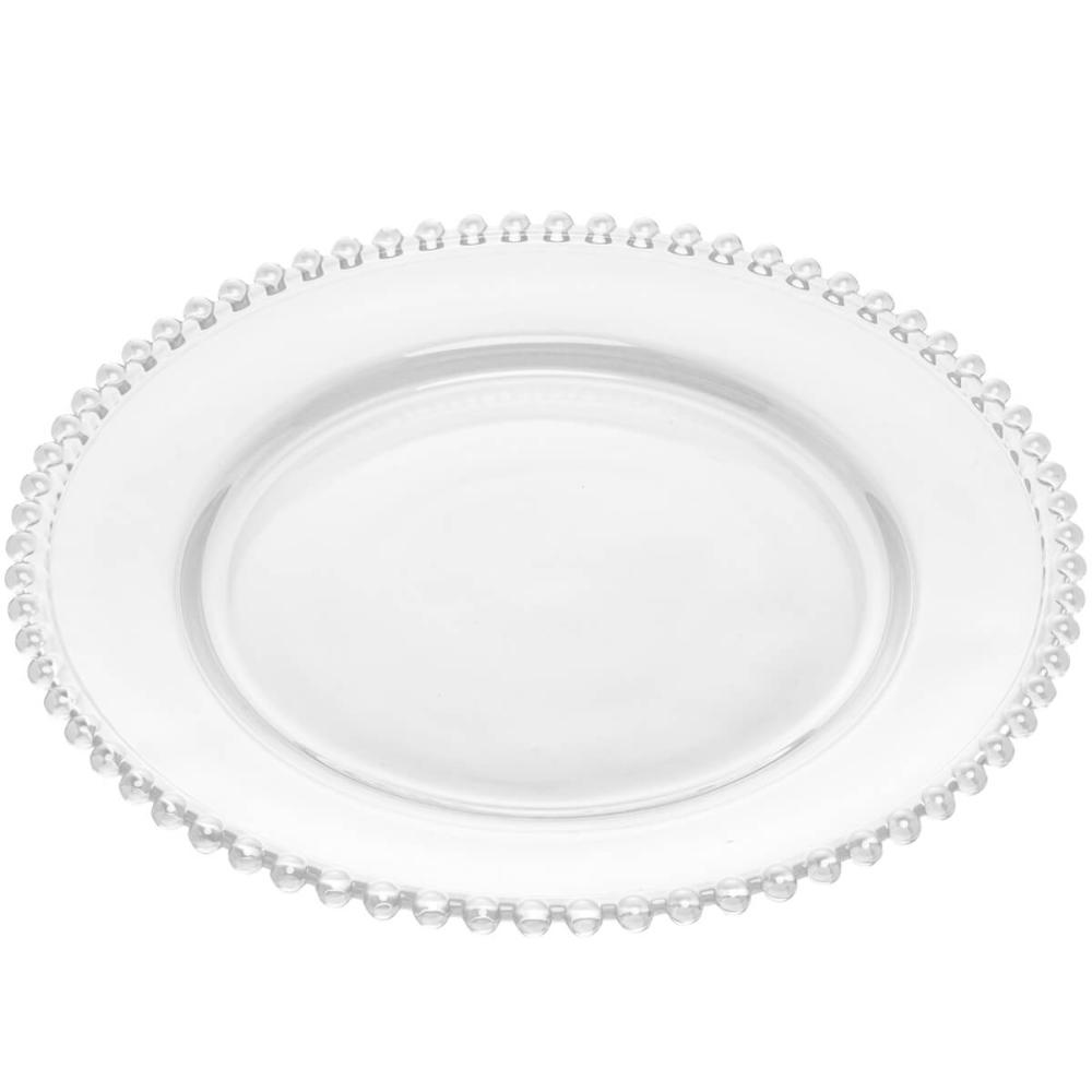 Aparelho de Jantar 12 Peças Pearl Wolff Cristal para Servir Mesa Posta Transparente