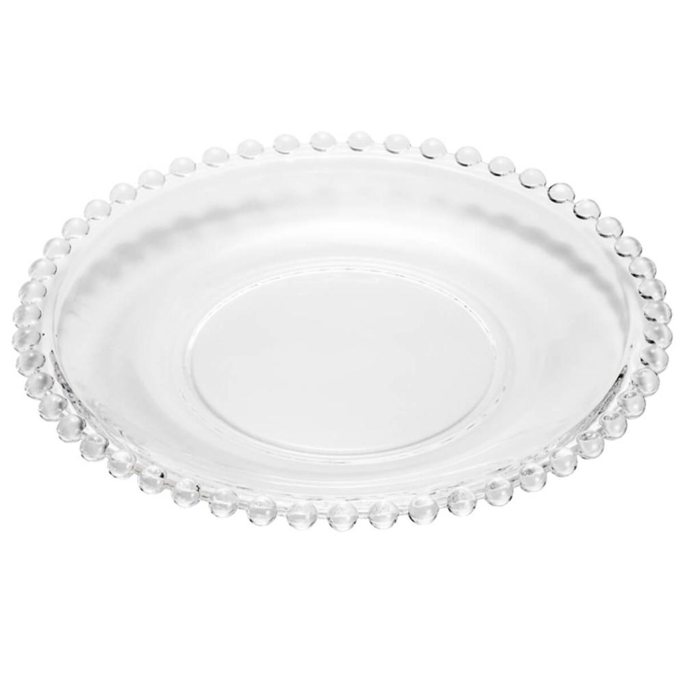 Aparelho de Jantar 12 Peças Pearl Wolff Cristal para Servir Mesa Posta Transparente